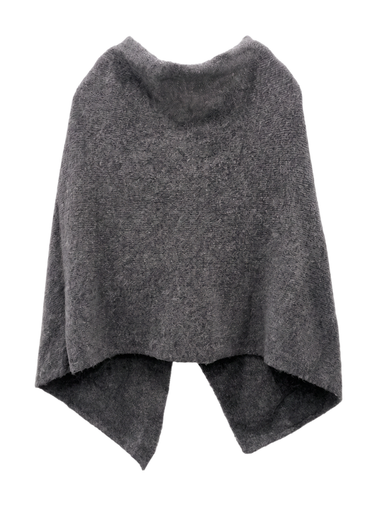 BRUSHED YARN PONCHO