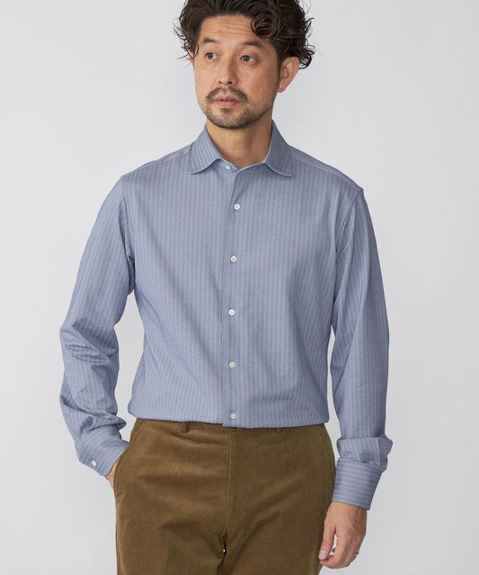 SHIPS:<吸水 速乾>ALBINI ジャージー ヘリン ワンピースカラー シャツ