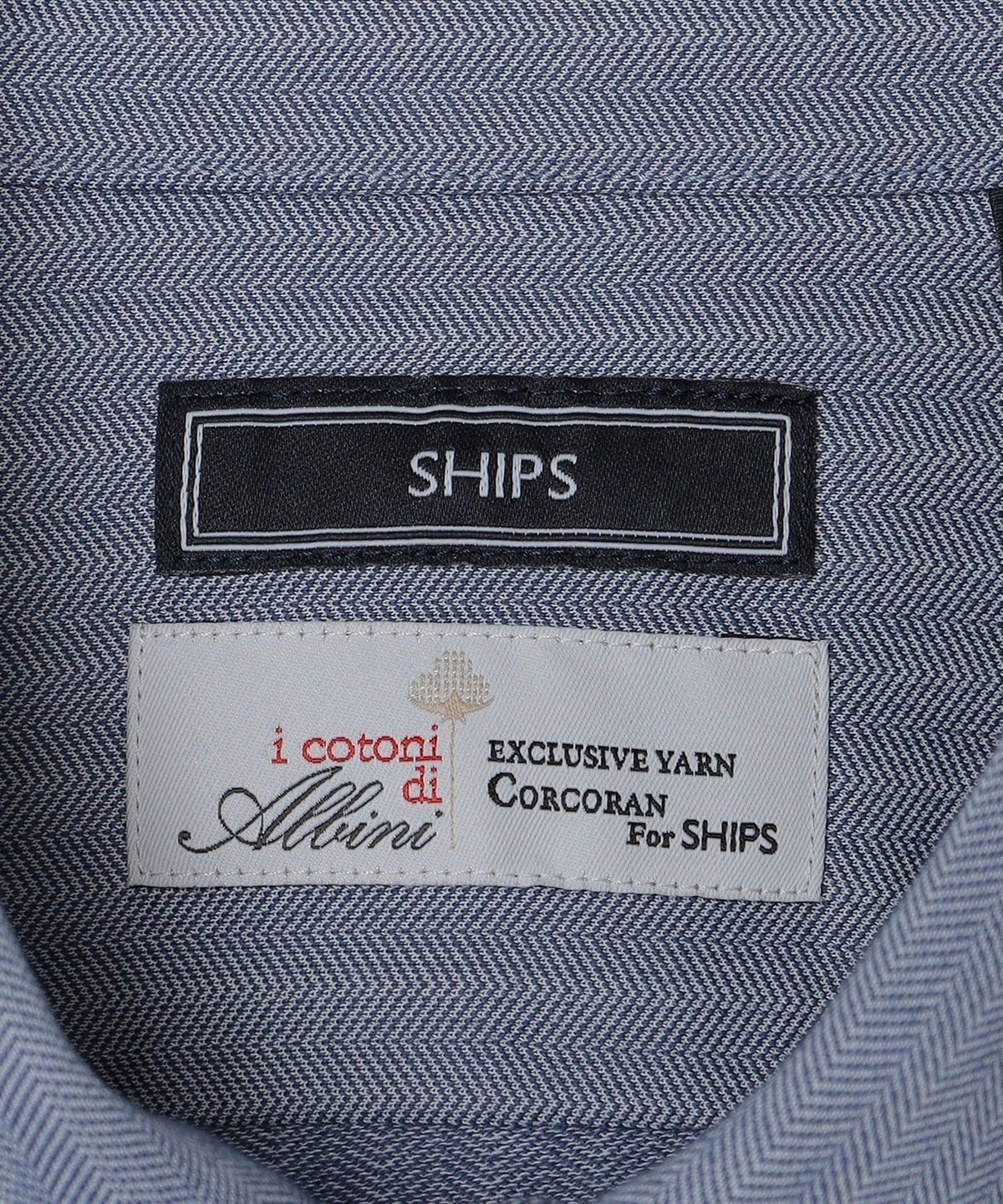 SHIPS:<吸水 速乾>ALBINI ジャージー ヘリン ワンピースカラー シャツ