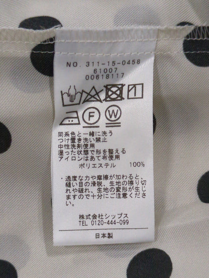 〈手洗い可能〉ポルカドットボウタイブラウス
