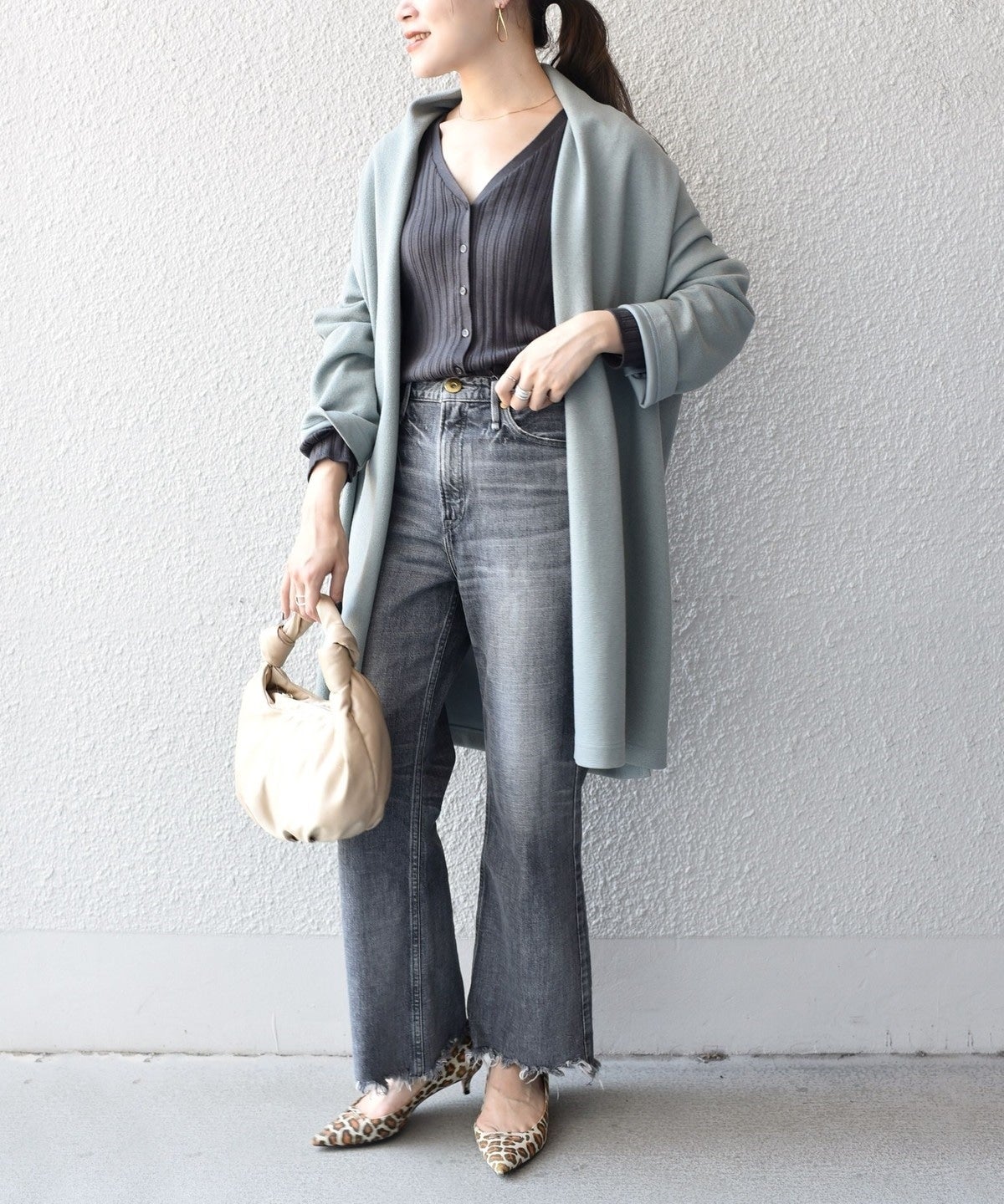 〈手洗い可能〉ブークレダブルフェイス羽織り