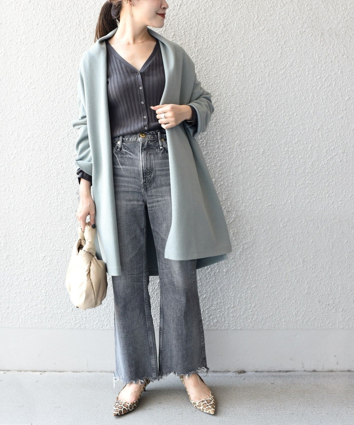 〈手洗い可能〉ブークレダブルフェイス羽織り