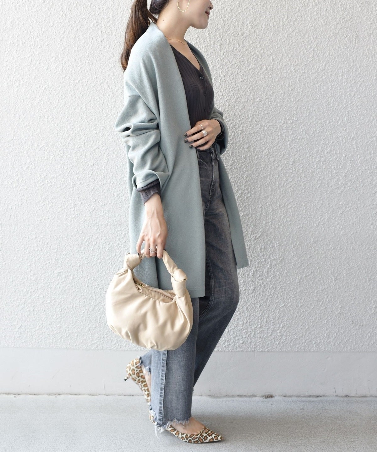 〈手洗い可能〉ブークレダブルフェイス羽織り