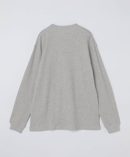SHIPS: ベーシック ワッフル 長袖 Tシャツ