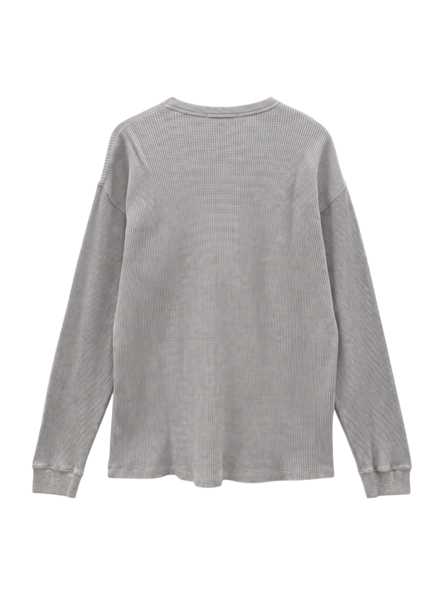 SHIPS: ベーシック ワッフル 長袖 Tシャツ