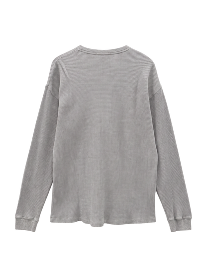 SHIPS: ベーシック ワッフル 長袖 Tシャツ