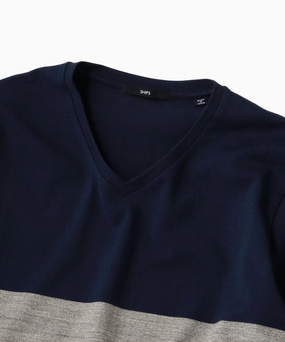 SHIPS: MADE IN JAPAN ワイドボーダー Vネック Tシャツ 19SS