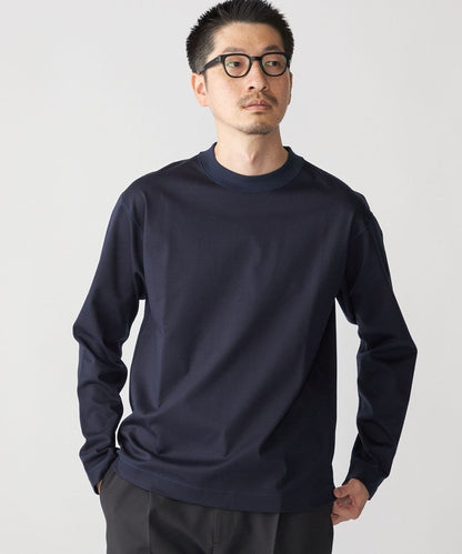 SHIPS: コットン ハイゲージ ポンチ ライト ロングスリーブ Tシャツ