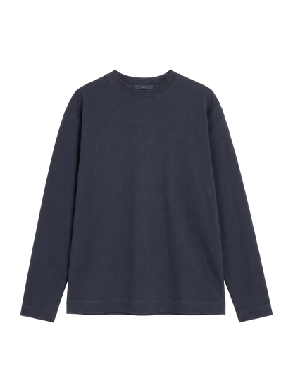 SHIPS: コットン ハイゲージ ポンチ ライト ロングスリーブ Tシャツ