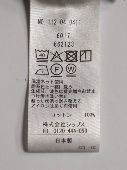 SHIPS: コットン ハイゲージ ポンチ ライト ロングスリーブ Tシャツ