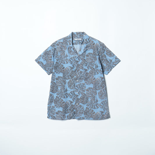 SHIPS:REAF MOTIF OPEN/C S/S SHIRT