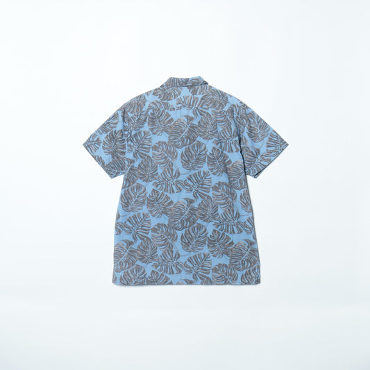 SHIPS:REAF MOTIF OPEN/C S/S SHIRT