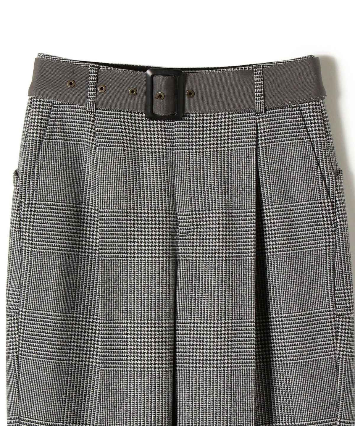 PrimaryNavyLabel:グレンチェックベルトパンツ