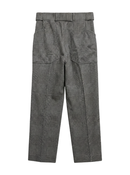 PrimaryNavyLabel:グレンチェックベルトパンツ