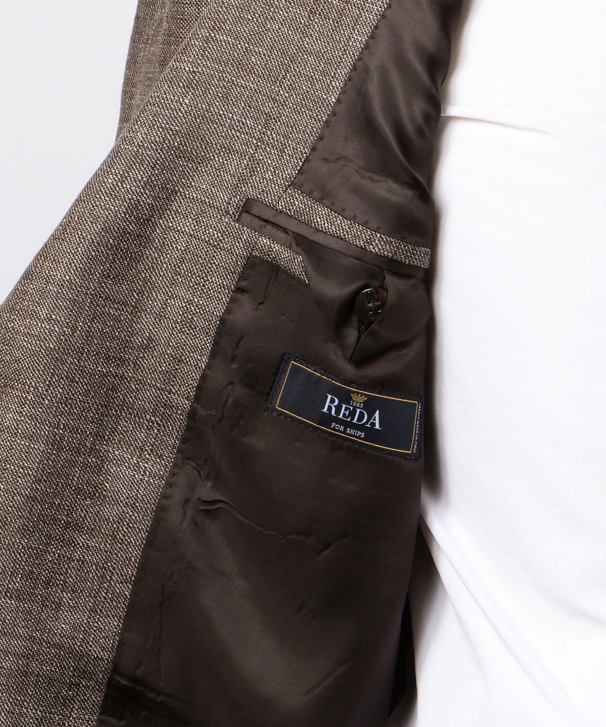 SD: 【RING JACKET×REDA×SHIPS】リネン メランジ ソリッド ジャケット（ブラウン)