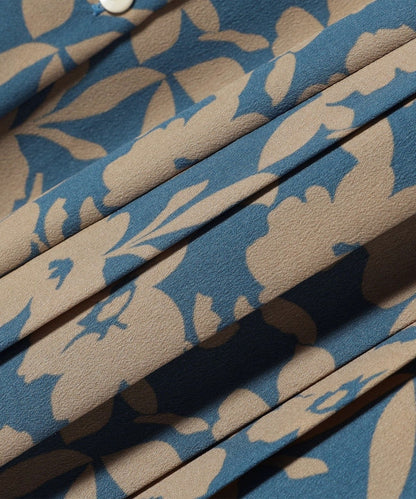 【WEB限定】〈洗濯機可能〉ドット 花柄 サイド プリーツ フレンチスリーブ ワンピース