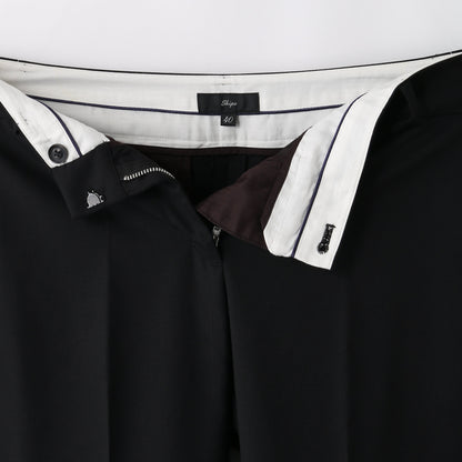 WOOL POPLIN CROP PT