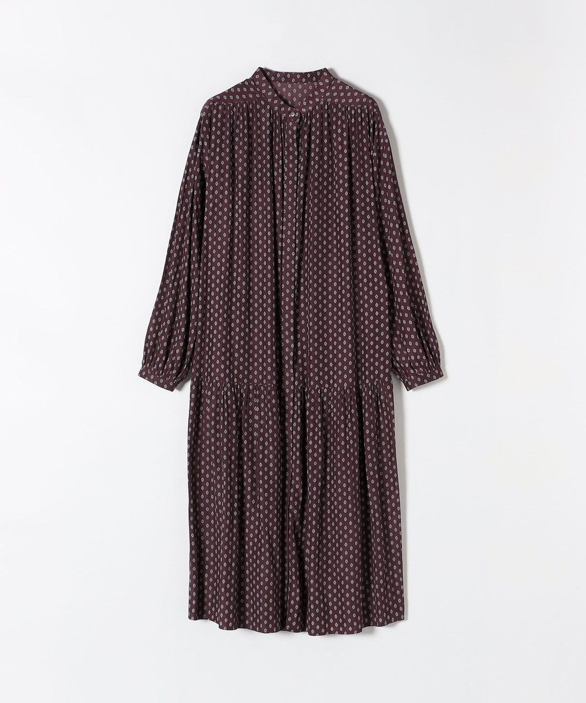 SHIPS any:〈ウォッシャブル〉ロウ ギャザー ロング スリーブ ワンピース