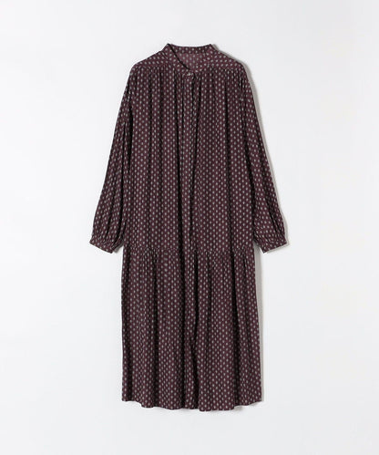 SHIPS any:〈ウォッシャブル〉ロウ ギャザー ロング スリーブ ワンピース