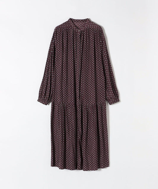 SHIPS any:〈ウォッシャブル〉ロウ ギャザー ロング スリーブ ワンピース