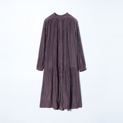 SHIPS any:〈ウォッシャブル〉ロウ ギャザー ロング スリーブ ワンピース