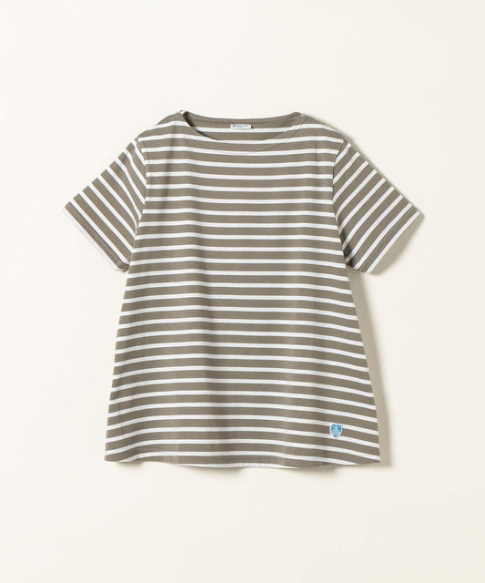 ORCIVAL:フレアスリーブボーダーカットソー