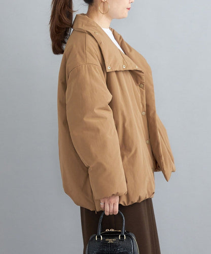 〈撥水加工〉コットンポリ ウェザー 中綿コート