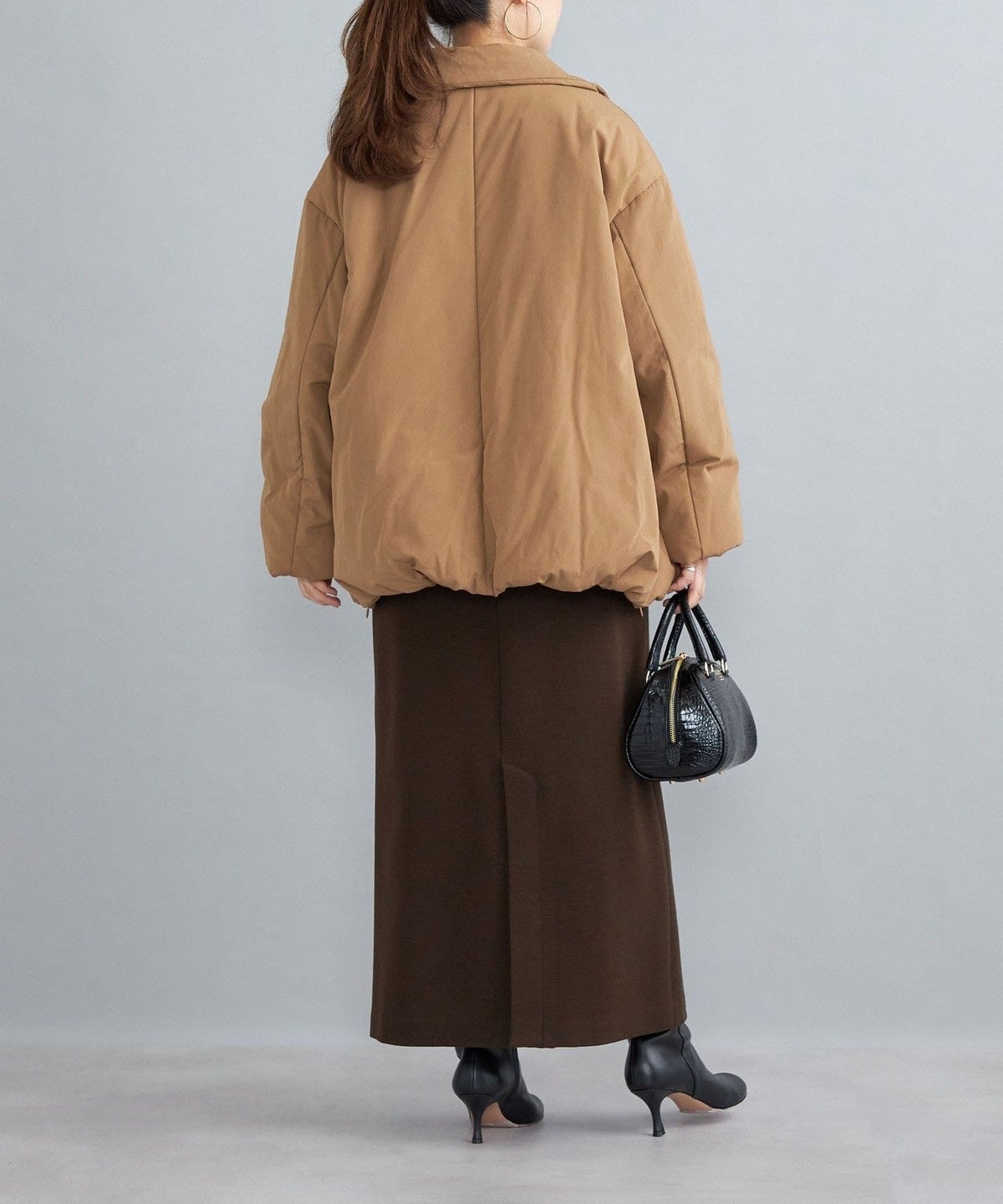 〈撥水加工〉コットンポリ ウェザー 中綿コート