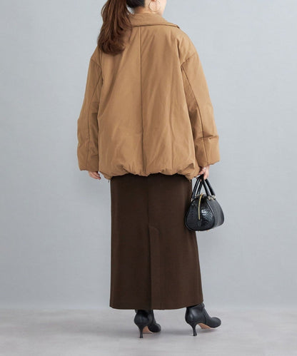 〈撥水加工〉コットンポリ ウェザー 中綿コート