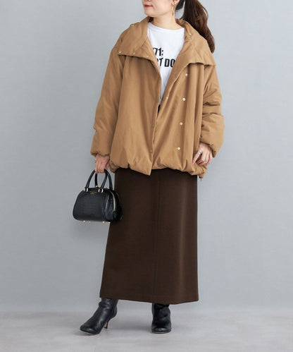 〈撥水加工〉コットンポリ ウェザー 中綿コート