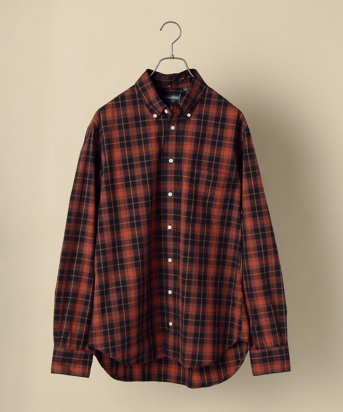 GITMAN VINTAGE: ポプリン チェック ボタンダウン シャツ