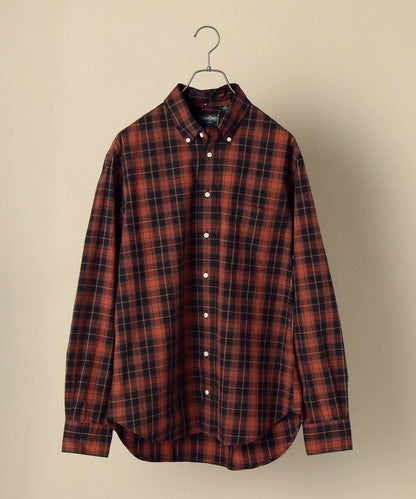 GITMAN VINTAGE: ポプリン チェック ボタンダウン シャツ