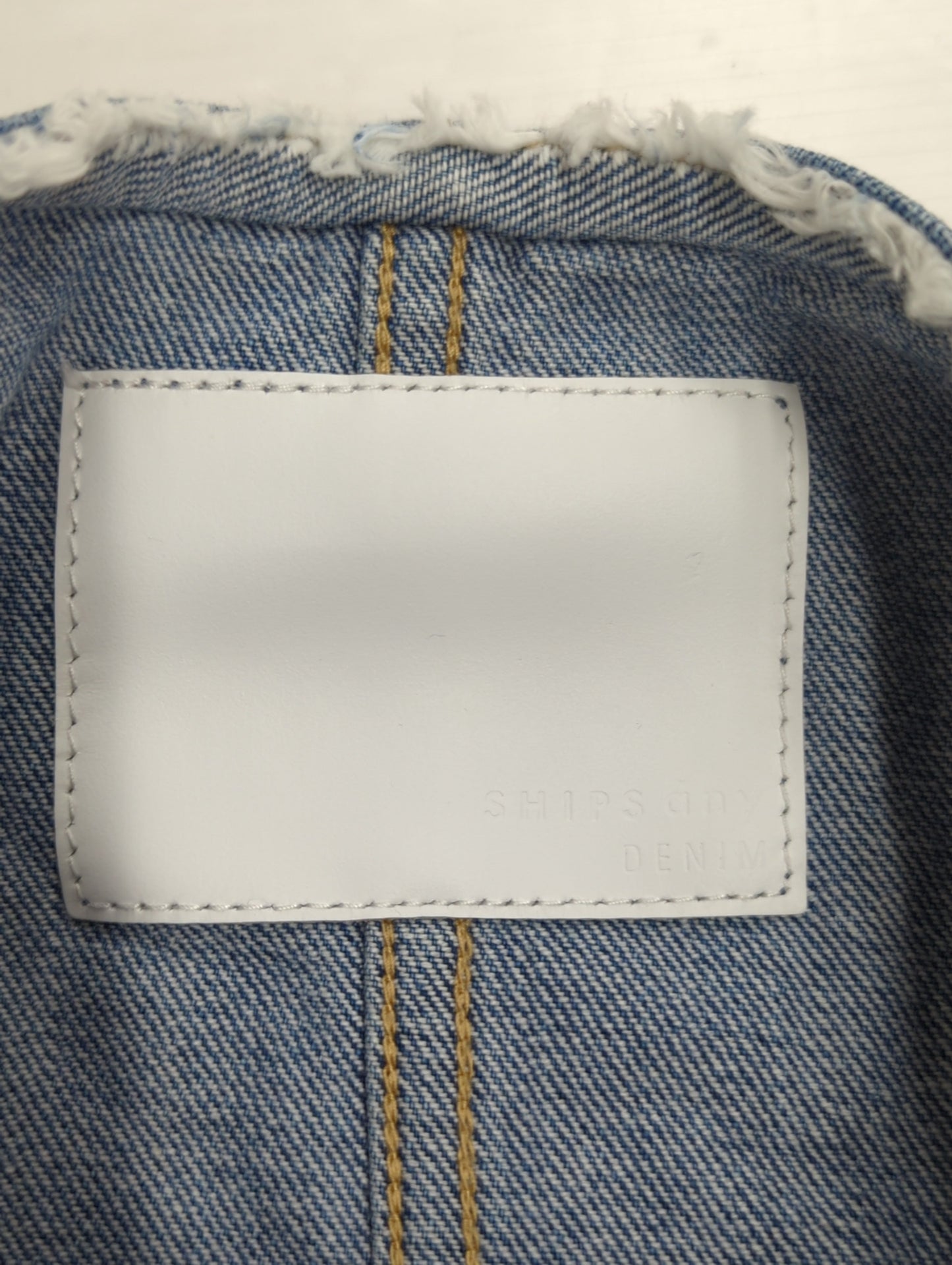 SHIPS any: ノーカラー デニム ブルゾン［SHIPS any DENIM］