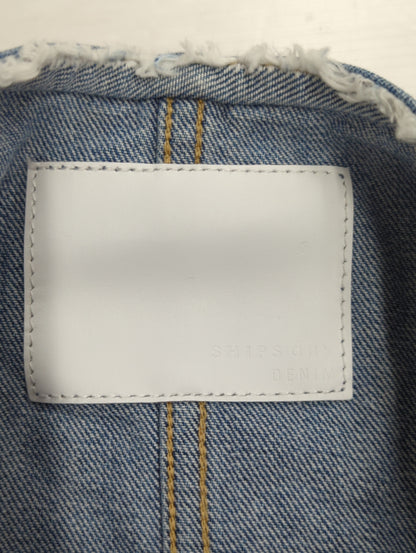 SHIPS any: ノーカラー デニム ブルゾン［SHIPS any DENIM］