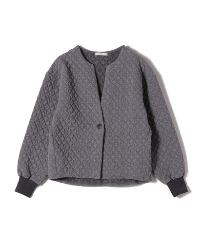 【WEB限定】〈手洗い可能〉キルティング ジャカード カーディガン