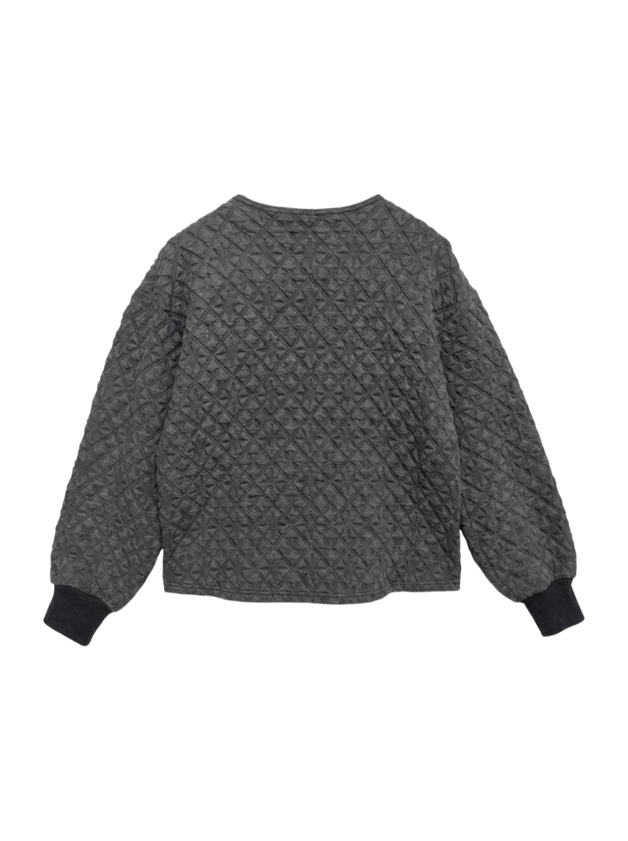 【WEB限定】〈手洗い可能〉キルティング ジャカード カーディガン
