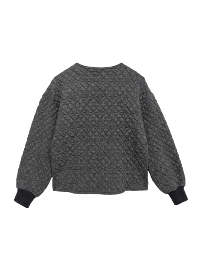 【WEB限定】〈手洗い可能〉キルティング ジャカード カーディガン