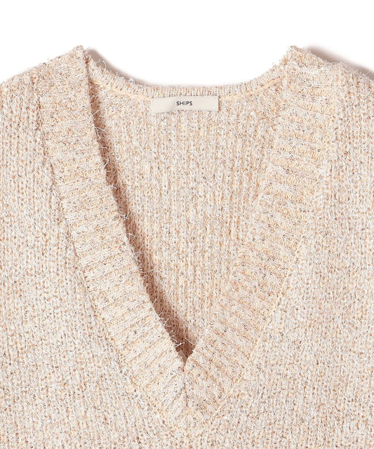 〈手洗い可能〉カール ヤーン スパンコール ベスト 24SS