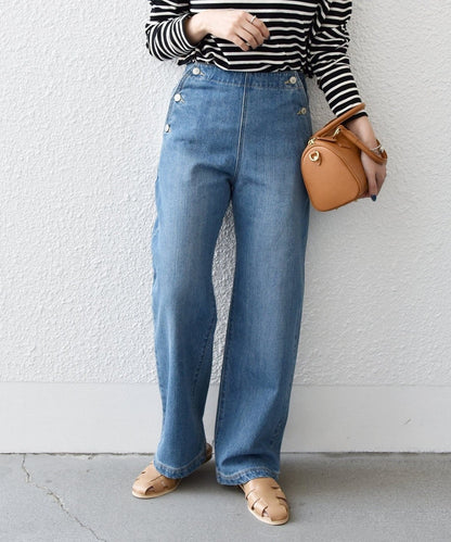 SHIPS any:〈ウォッシャブル〉マリン ストレート デニム パンツ［SHIPS any DENIM］