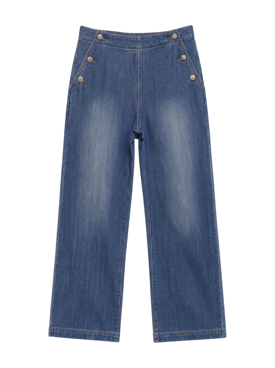 SHIPS any:〈ウォッシャブル〉マリン ストレート デニム パンツ［SHIPS any DENIM］