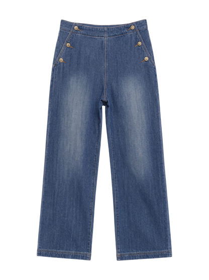SHIPS any:〈ウォッシャブル〉マリン ストレート デニム パンツ［SHIPS any DENIM］