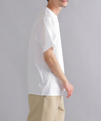 SHIPS: COOLMAX(R) シアサッカー クルーネック Tシャツ