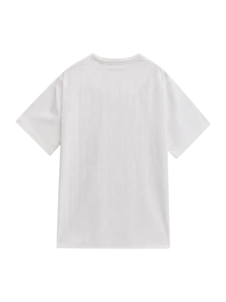 SHIPS: COOLMAX(R) シアサッカー クルーネック Tシャツ