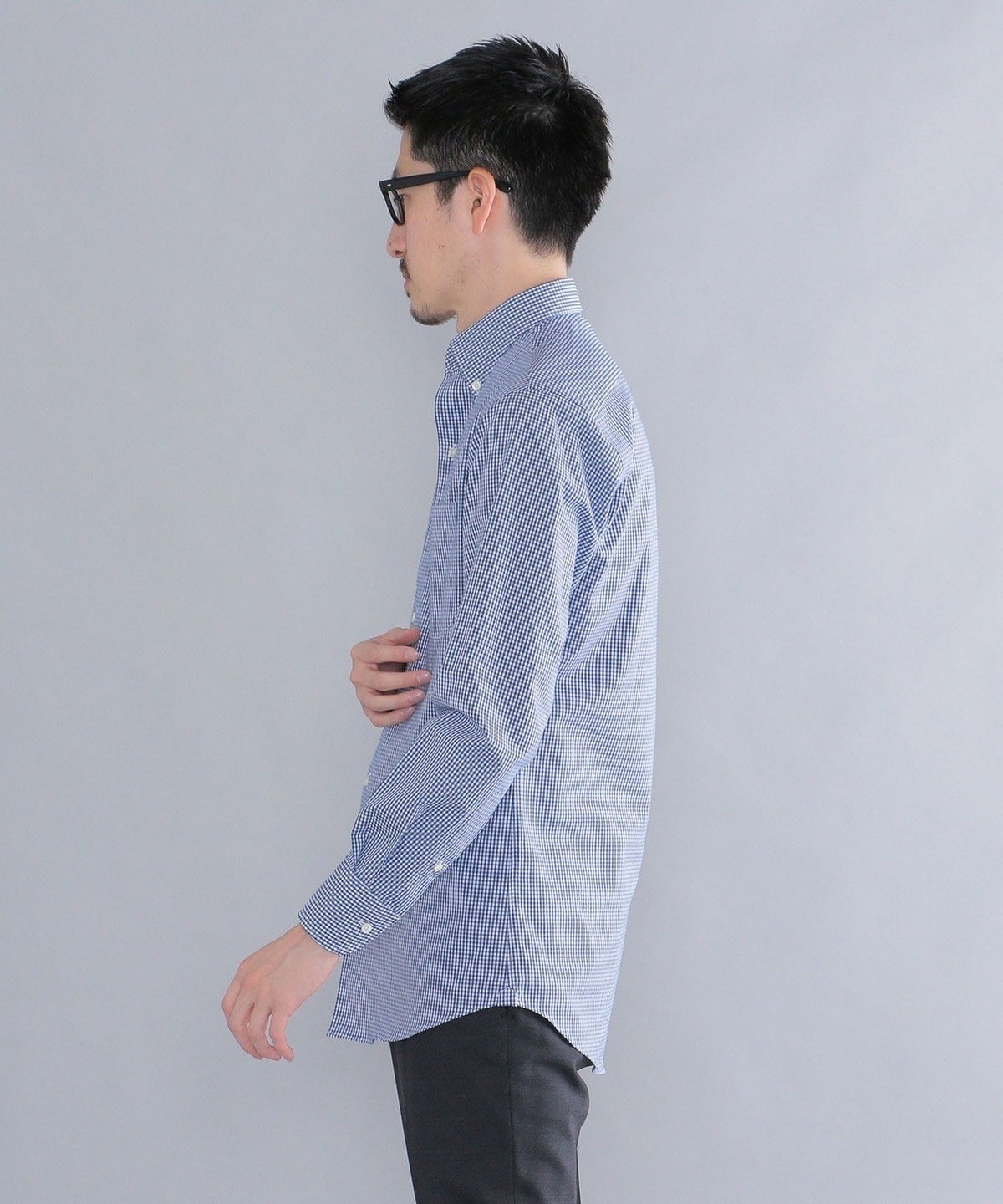 SHIPS: イージーアイロン ギンガムチェック イタリアンボタンダウン  シャツ