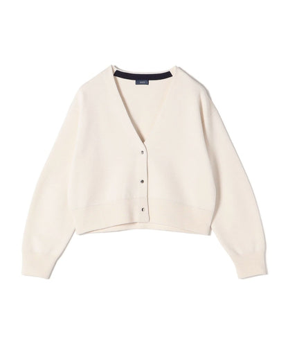 〈手洗い可能〉ウール混 スムース カーディガン