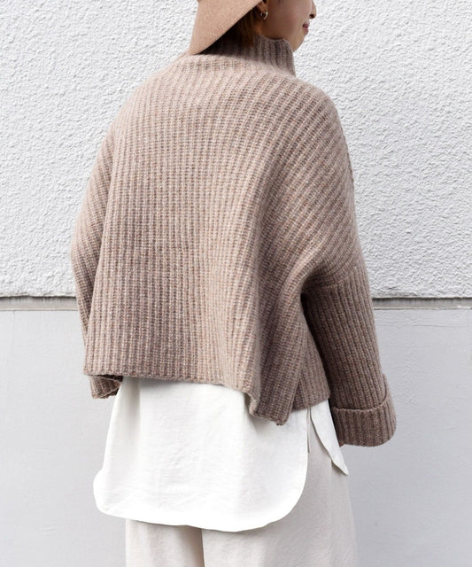 3G ワイドハイネックニット