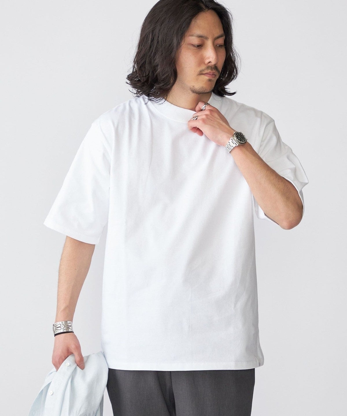 【SHIPS別注】THYARD: エーゲ海コットン ボックスシルエット Tシャツ