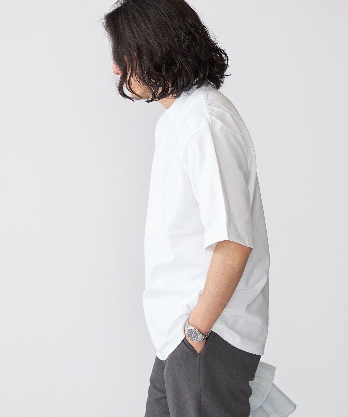 【SHIPS別注】THYARD: エーゲ海コットン ボックスシルエット Tシャツ