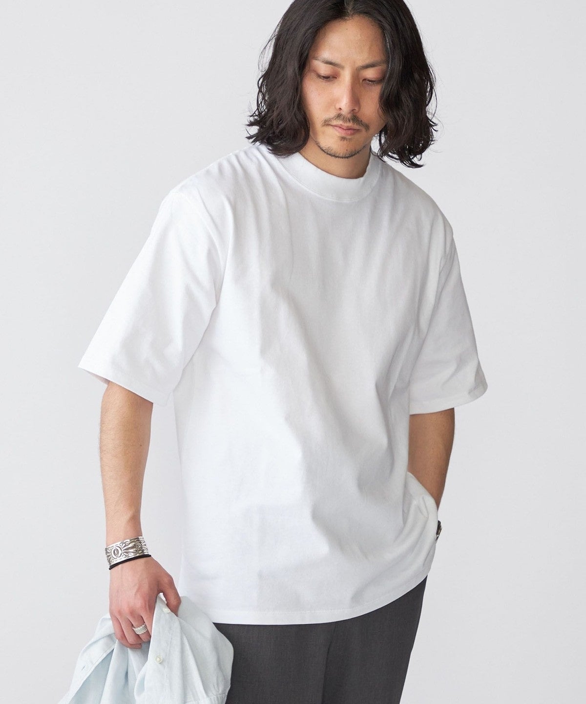 【SHIPS別注】THYARD: エーゲ海コットン ボックスシルエット Tシャツ