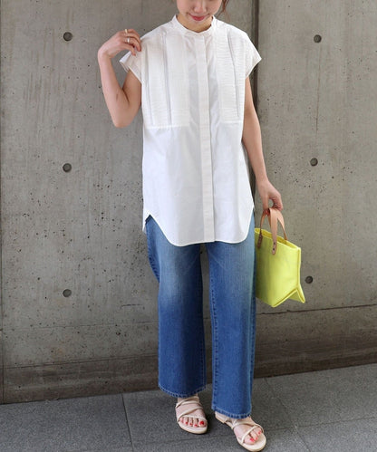 SHIPS any: ピンタック ロングシャツ〈ウォッシャブル〉